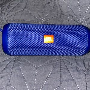 Blue JBL speaker